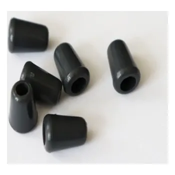 Knoflík Krycí koncovka na šňůrku 55065 PLASTOVÁ - Tm.šedá, 12x8mm