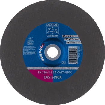 Řezný kotouč Pferd 61324832 | Řezný kotouč pro slévárny 230 x 2,9 x 22,23 mm, SG CAST + INOX, vypuklý