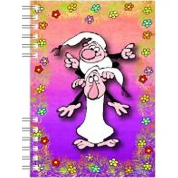 Blok Křemílek a Vochomůrka - Zápisník A6 s 3D aplikací a vazbou twin wire