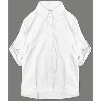 Dámská košile Bílá košile s ozdobnou mašlí na zádech (24018) odstíny bílé uni velikost