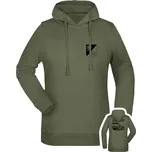 Dámská mikina s kapucí 143. zásobovací prapor (Lipník nad Bečvou) - T815 8x8 - olivová