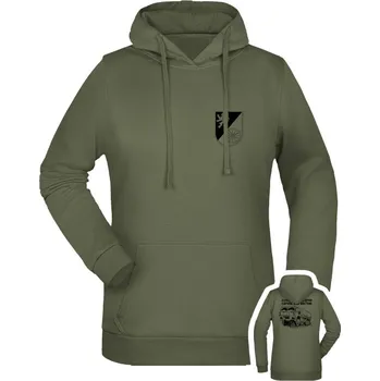 Dámská mikina Dámská mikina s kapucí 143. zásobovací prapor (Lipník nad Bečvou) - T815 8x8 - olivová