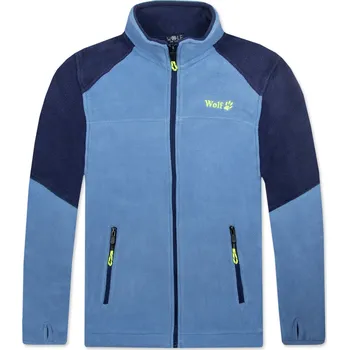 Chlapecká mikina Chlapecká flísová mikina - Wolf B2345, modrá Barva: Modrá, Velikost: 158