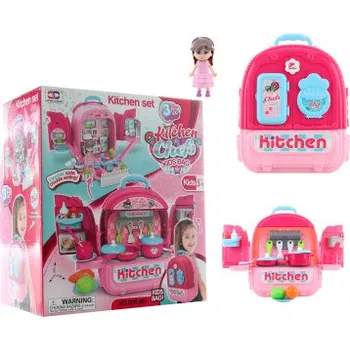 Dětská kuchyňka Nádobí v batohu 3v1