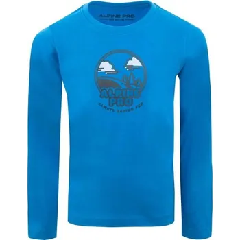 Chlapecké tričko Chlapecké triko ALPINE PRO VELDO 104/110 Modrá, Černá, Bílá