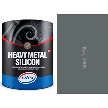 barva na kov Vitex Heavy Metal Silikon - Alkydová Barva Na Kov Ral 7005 Myší Šeda 2,25L