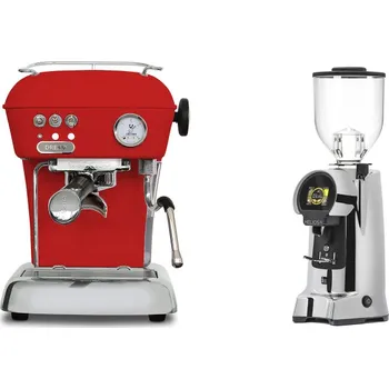 Kávovar Ascaso Dream ONE, Love Red + Eureka Helios 75, chrome