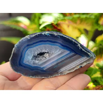 Přírodní kámen Achát geoda tyrkysová 109g z Brazílie