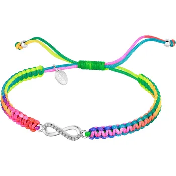 Náramek Náramek s prvky ze stříbra a zirkony s efektem Tie Dye - nekonečno - AP538-9110