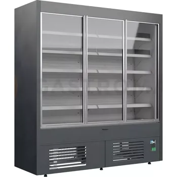 Chladicí přístěnná vitrína vhodná do prodejen a supermarketů, křídlové dveře | JUKA, Varna 190/60 DUZ mini