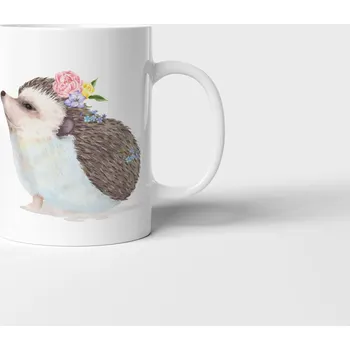 Hrnek Život je krásný - Ježek - Černá