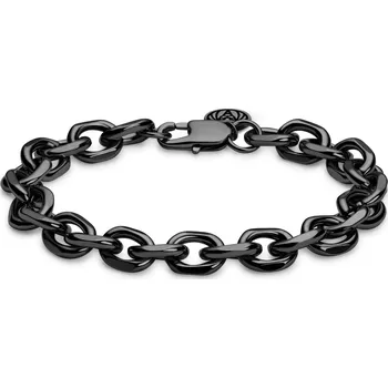 Náramek Essentials | 10mm kabelový řetízkový náramek v černé barvě gunmetal - Lucleon