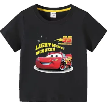 Dívčí tričko Dětské tričko CARS Lightning McQueen (mix barev) Barva: Černá, Velikost: 100