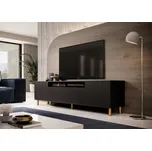 TV stolek Agne 200 černá - kulaté zlaté nohy