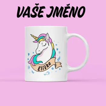 Hrnek s jednorožcem - Žlutá