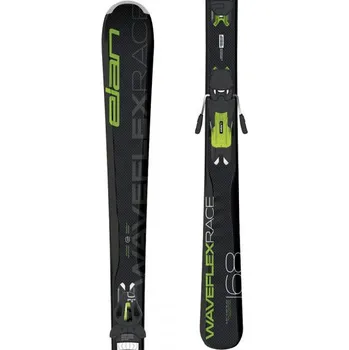 Lyžování Unisexové sjezdové lyže Elan WAVEFLEX RACE LS + EL 10 GW 152 Černá, Tmavě šedá, Světle zelená