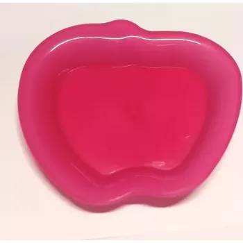 Talíř Toro Talířek, 4 ks, tvar jablko, růžový plast 263609ru