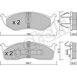 METELLI Sada brzdových destiček, kotoučová brzda 2203560