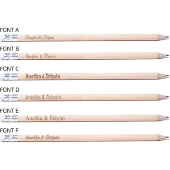 Grafitová tužka Grafitová tužka přírodní s vlastním nápisem GTSVPPRMB