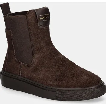 Dámská zimní obuv Semišové kotníkové boty Gant Julice dámské, hnědá barva, na plochém podpatku, 29553660 G46 29553660.G46 89X, EUR 36