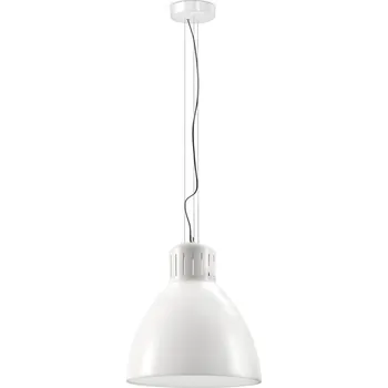 Stojací lampa Leucos JJ Great, bílé závěsné svítidlo, 1x45W LED 2700/3000K stmívatelné, průměr 56cm