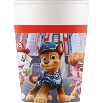 Party nádobí Papírové kelímky Tlapková patrola ve filmu, 200 ml, 8 ks