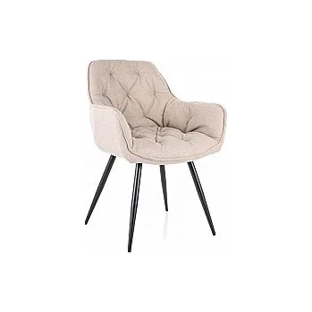 Jídelní židle Židle CHERRY BJORN jídelní černé nohy / světle béžová