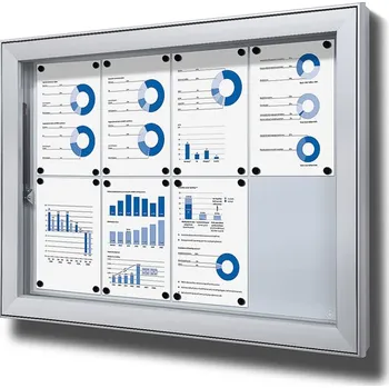 Venkovní vitrína typu L, určená pro 8xA4