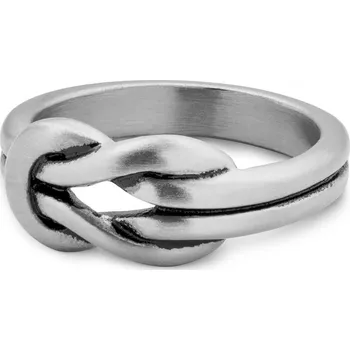 Prsten Evan Ethon provazový matný ocelový prsten Herkulův uzel - Lucleon