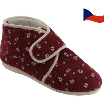 Dámské pantofle PEGRES 1036 Bordo 37