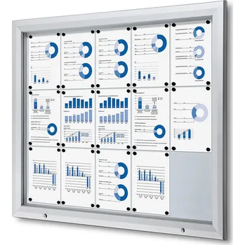 Venkovní vitrína typu T určená pro 15xA4