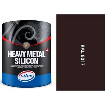 barva na kov Vitex Heavy Metal Silikon - Alkydová Barva Na Kov Ral 8017 Čokoládově Hnědá 2,25L