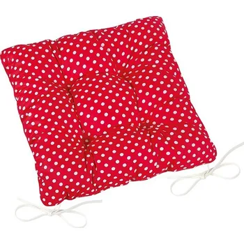 Polštář BELLATEX Sedák Adéla 41/014 prošívaný 40 × 40 cm, červený puntík