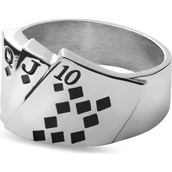 Prsten Ace | Pečetní prsten královská postupka ve stříbrné barvě - Seizmont