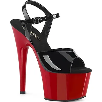 Dámské erotické boty Pleaser Adore-709 Blk Pat/Red Velikost 37