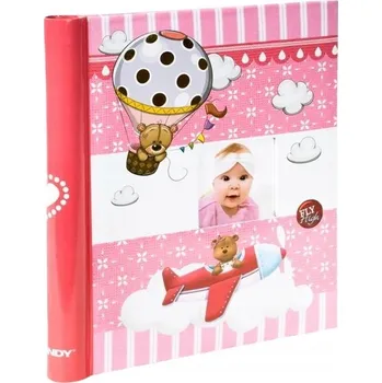 Fotoalbum Fotoalbum s fóliovými kapsami, 40 stran, růžový - Letadélko (Samolocik) Pink