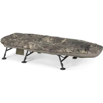 rybářské lehátko NASH - Lehátko se spacákem Indulgence HD40 Sleep System 8 Legs Camo Wide