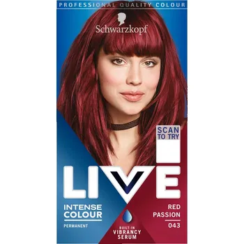 Barva na vlasy Live barva na vlasy Red Passion 043 2 kusy