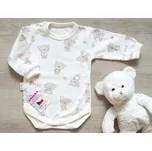 AMÁLKA Bavlněné body dlouhý rukáv, méďa Velikost: 80