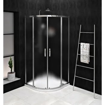 Sprchový kout čtvrtkruhový, dvoudílný - sklo Brick, š. 80×80 cm, v. 190 cm (GS6580) Gelco