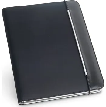 Aktovka na dokumenty FITZGERALD. Složka A4 z PU a 800D s linkované stránky - Světle šedá