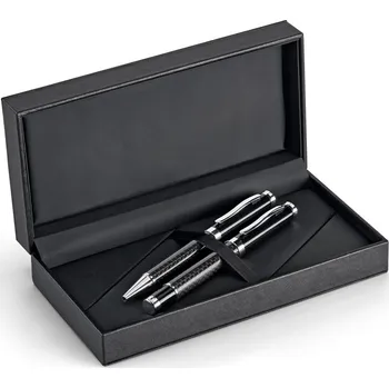 CHESS. Sada rolleru a kuličkového pera z kovu a uhlíkových vláken s ot