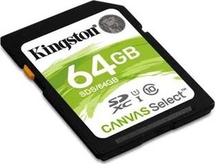 Kingston 64GB Canvas Select SDHC UHS-I U1 karta Class 10 (až 100MB/s)