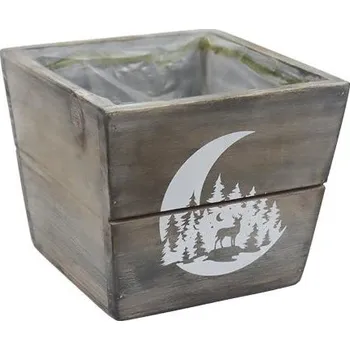Obal na květináč Dřevěný obal na květiny D6296/1