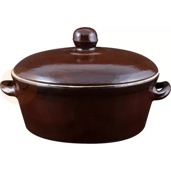 Servírovací stolek BROWIN 771006 Kameninová nádoba na sádlo s pokličkou 800 ml