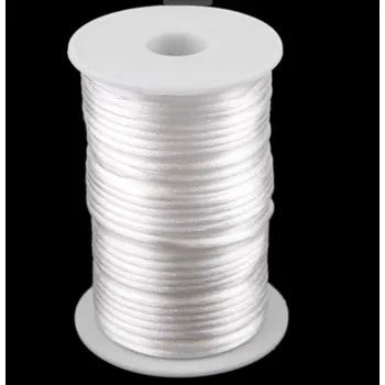 Saténová šňůra Ø3 mm bílá, 45m