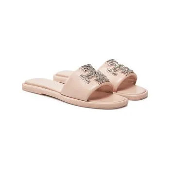 Dámské pantofle Nazouváky Tory Burch Double T Deco Sport Slide 158768 Růžová 37