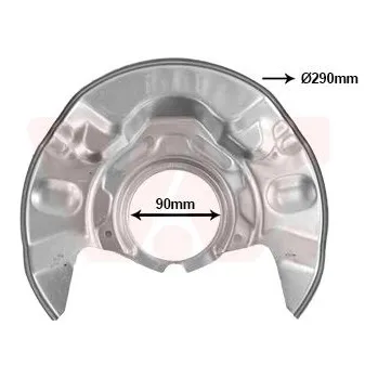 Brzdový kotouč Ochranný plech proti rozstřikování, brzdový kotouč VAN WEZEL 5393372
