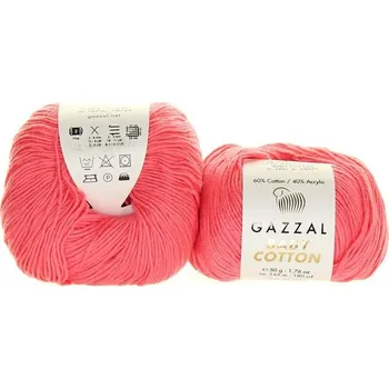 Příze Příze Baby Cotton, 3435, tmavě lososová