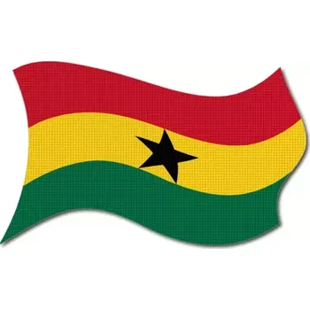 Vlajka Pelisport Ghanská vlajka vlající